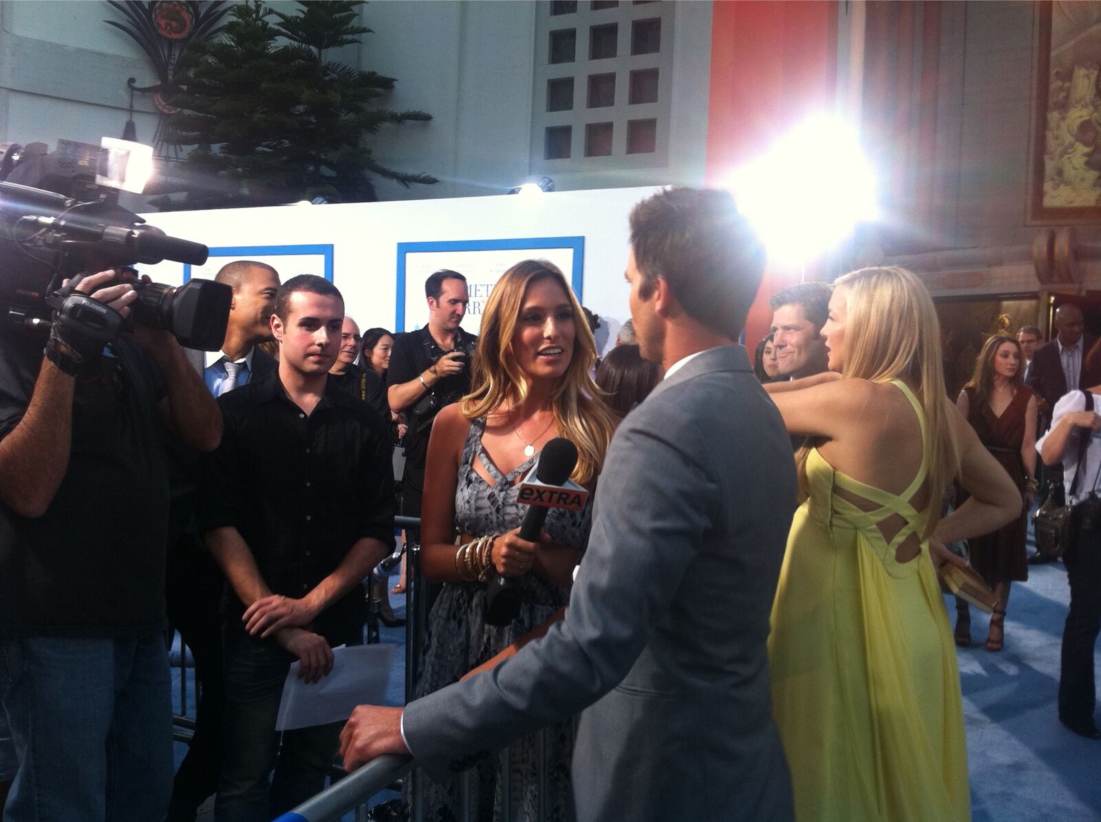 Colin Egglesfield giving a press interview at a film premiere